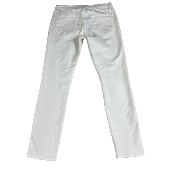 Frame Jeans Womens Size 28 White Le Skinny de Jeanne Crop Cotton Blend - Picture 2 of 11